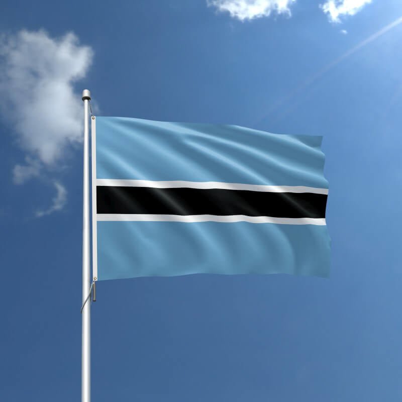 Botswana Nylon Outdoor Flag - Action Flag