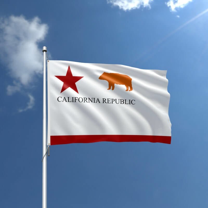 California Republic Historical Outdoor Flag - 3' x 5' Nylon - Action Flag