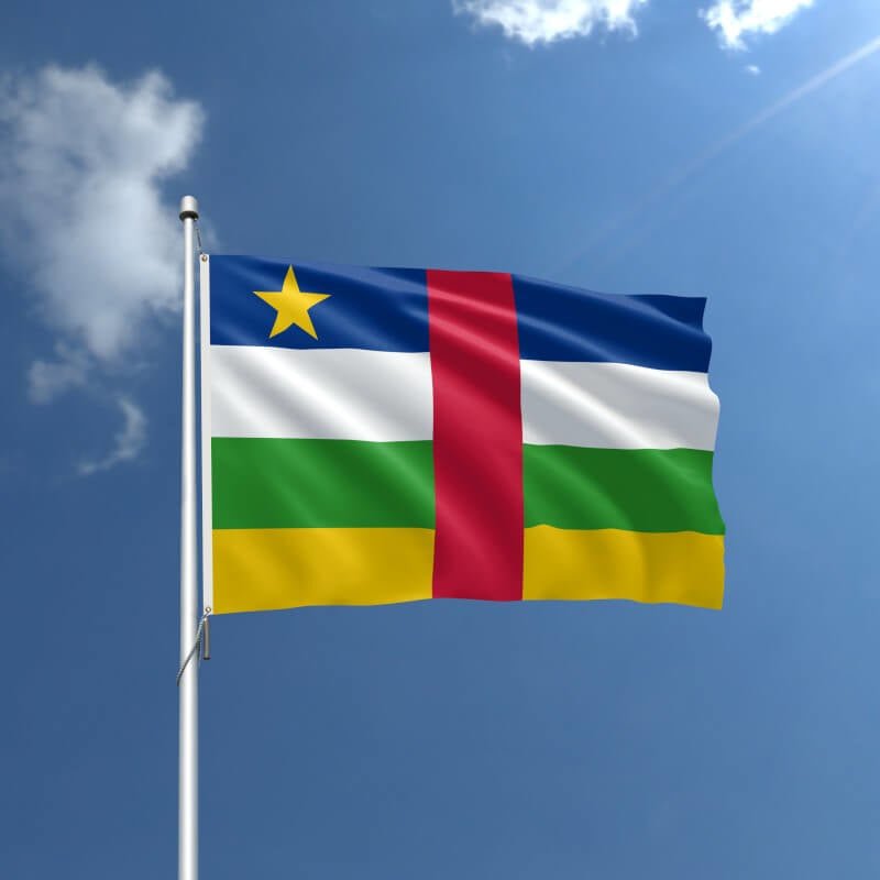 Central African Republic Nylon Outdoor Flag - Action Flag