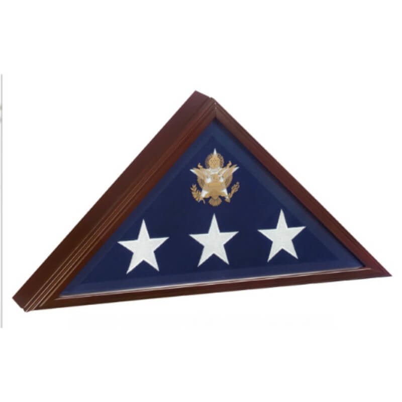 Cherry Memorial Flag Case With Etched Seal - Action Flag