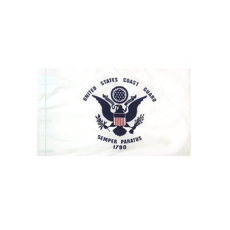 Coast Guard Military Service Nylon Flag with Pole Sleeve - Action Flag
