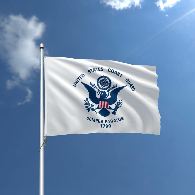 Coast Guard Military Service Nylon Outdoor Flag - Action Flag