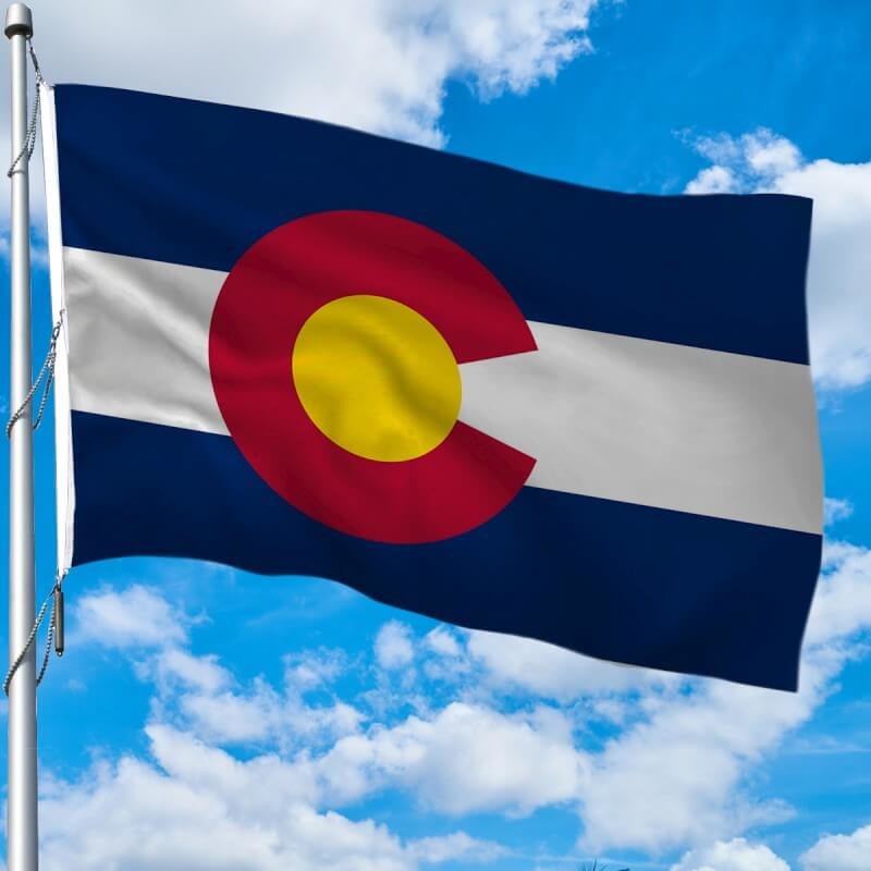 Colorado Nylon Indoor/Outdoor Flag with Sleeve - Action Flag