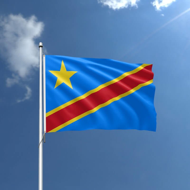 Congo (Kinshasa) Nylon Outdoor Flag - Action Flag