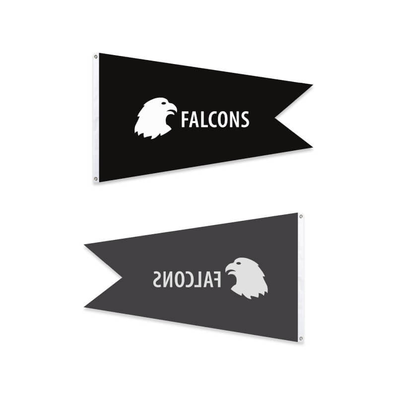 Custom Nylon Burgee - Single Sided - Action Flag