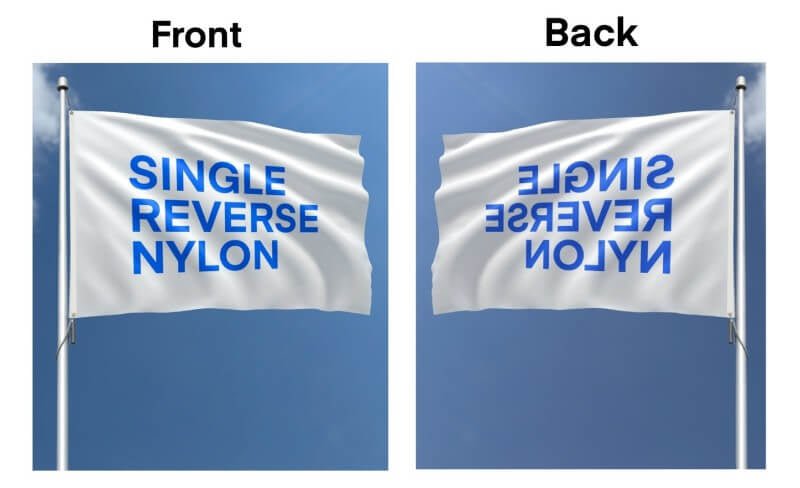 Custom Nylon Outdoor Flag - Single Reverse Print - Action Flag