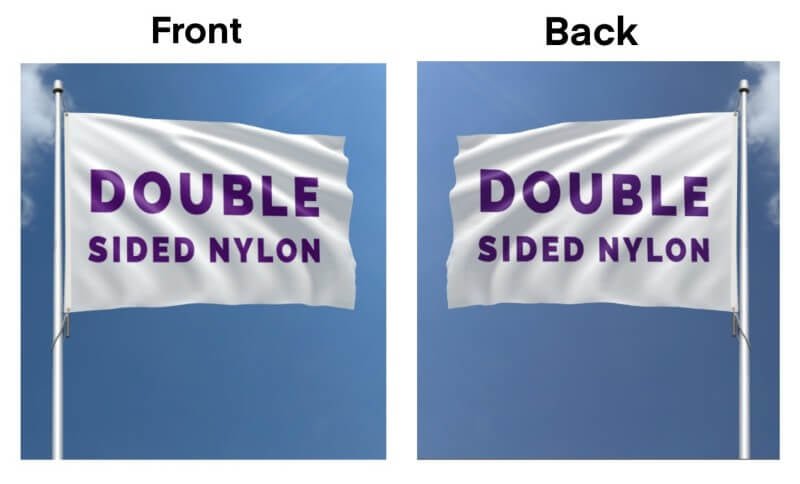 Custom Strong Poly Outdoor Flag - Double Sided Print with Blockout Liner - Action Flag