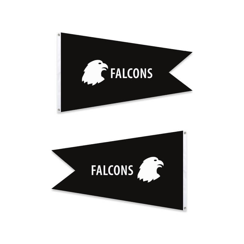 Custom Strong Spun Poly Burgee - Double Sided - Action Flag