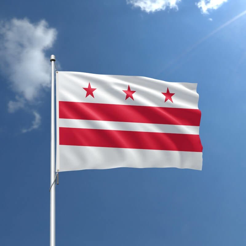 District of Columbia (D.C.) Nylon Outdoor Flag - Action Flag
