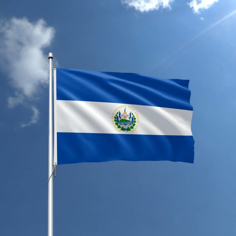El Salvador Nylon Outdoor Flag - Action Flag