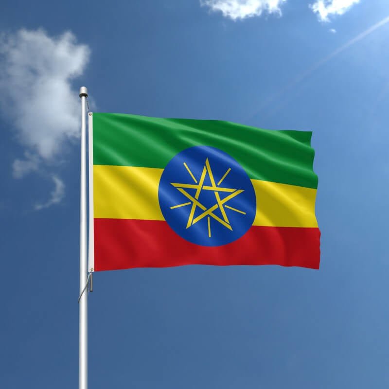Ethiopia Nylon Outdoor Flag - Action Flag