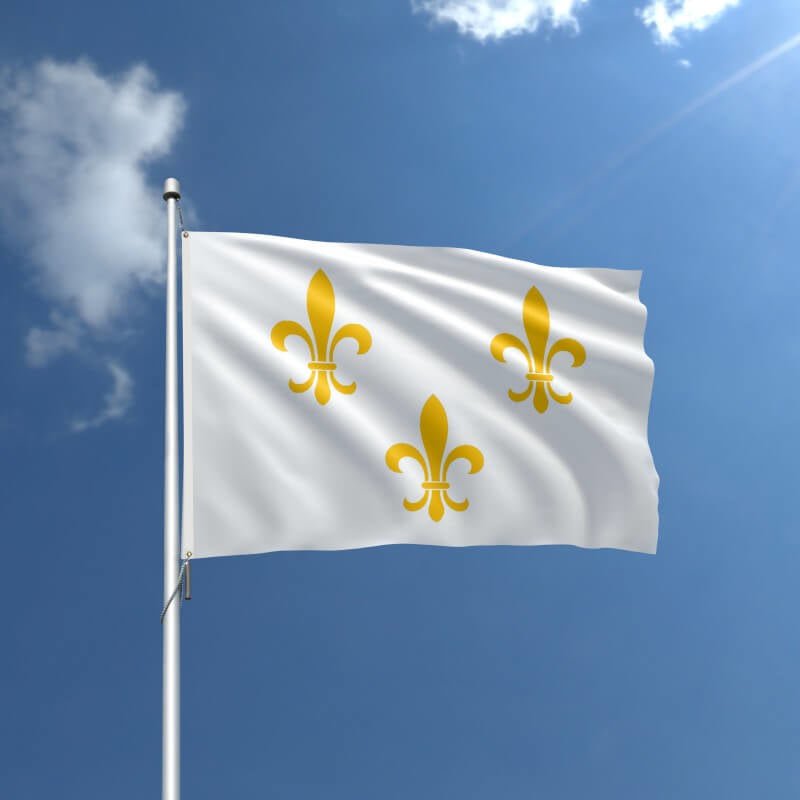 Fleur - De - Lis (White - 3) Historical Outdoor Flag - 3' x 5' Nylon - Action Flag