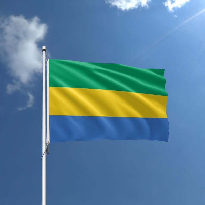 Gabon Nylon Outdoor Flag - Action Flag