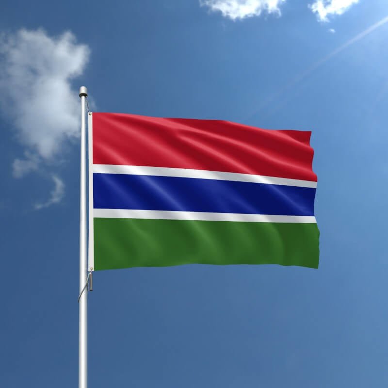 Gambia Nylon Outdoor Flag - Action Flag
