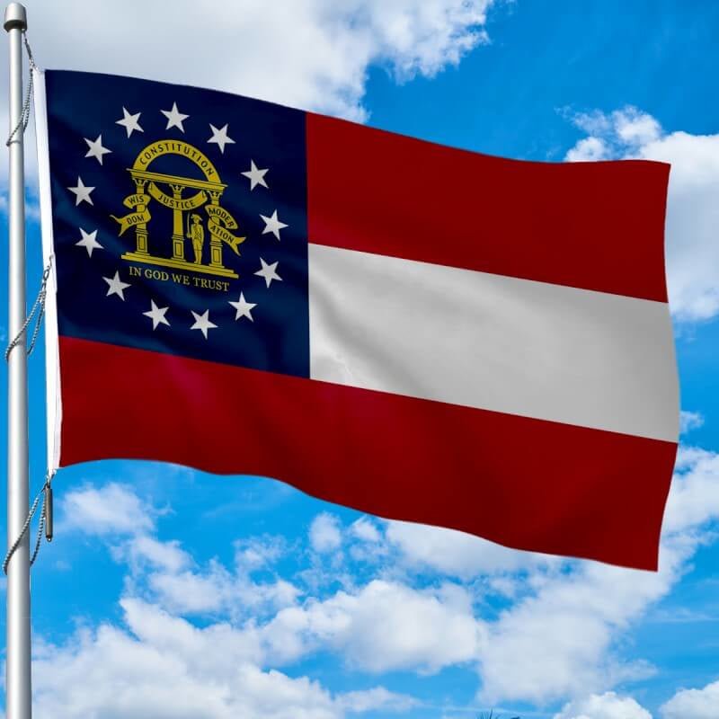 Georgia Heavy Weight Poly - Max Outdoor Flag - Action Flag