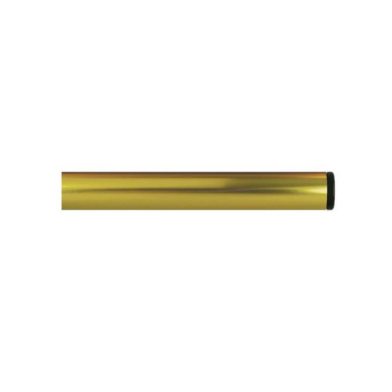 Gold Aluminum Marching Band Pole With Top Cap & Bottom Plug - 1 Piece. - Action Flag