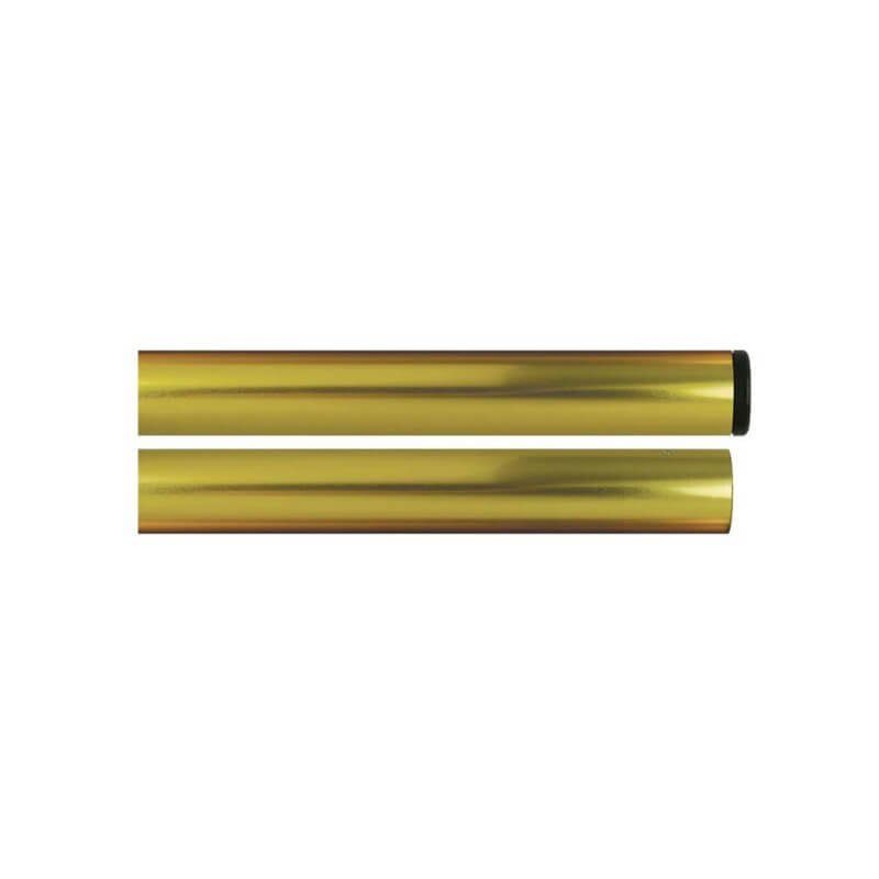 Gold Aluminum Marching Band Pole With Top Cap & Bottom Plug - 2 Piece. - Action Flag