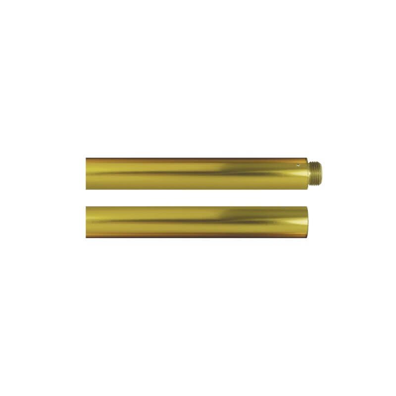 Gold Aluminum Marching Band Pole With Top Ornament Adapter & Bottom Plug - 2 Piece. - Action Flag