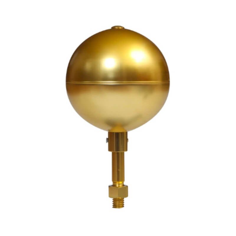 Gold Anodized Aluminum Flagpole Finial Ball Ornament - Action Flag