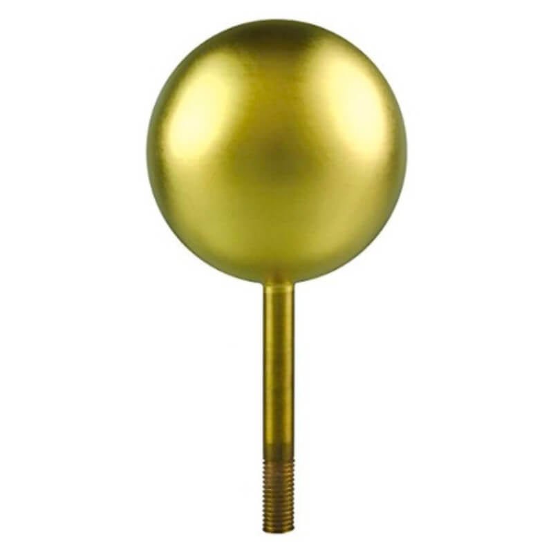 Gold Leaf Copper Flagpole Finial Ball Ornament - Action Flag