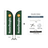 Hunter Douglas Flag Set - 10' x 32" Flag, 11.5' Pole Kit Double Sided Cross Base - Action Flag