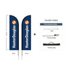 Hunter Douglas Flag Set - 10' x 32" Flag, 11.5' Pole Kit Double SIded Ground Spike - Action Flag