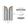 Hunter Douglas Flag Set - 13' x 36" Flag, 15' Pole Kit Double Sided Cross Base - Action Flag