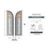 Hunter Douglas Flag Set - 13' x 36" Flag, 15' Pole Kit - Single Sided Cross Base - Action Flag