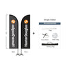Hunter Douglas Flag Set - 13' x 36" Flag, 15' Pole Kit - Single Sided Cross Base - Action Flag