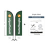 Hunter Douglas Flag Set - 7' x 30" Flag, 8' Pole Kit - Single Sided - Cross Base - Action Flag