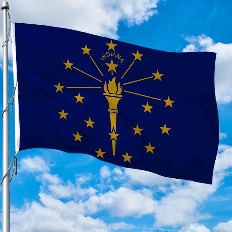 Indiana Heavy Weight Poly - Max Outdoor Flag - Action Flag