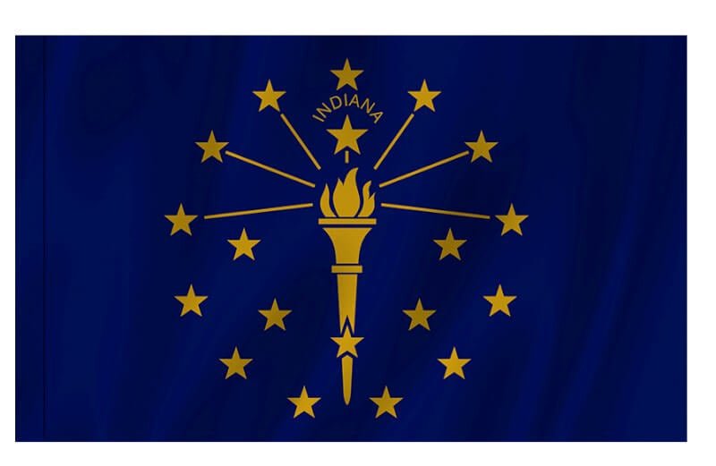 Indiana Nylon Indoor/Outdoor Flag with Sleeve - Action Flag