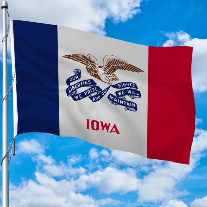Iowa Heavy Weight Poly - Max Outdoor Flag - Action Flag