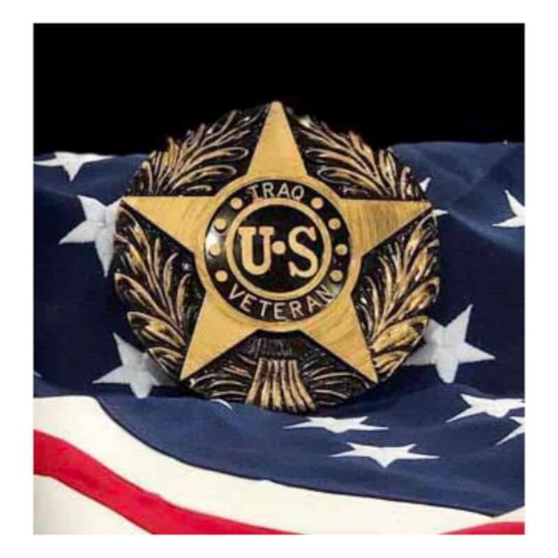 Iraq Veteran Thermoplastic Grave Marker with Rod - Action Flag