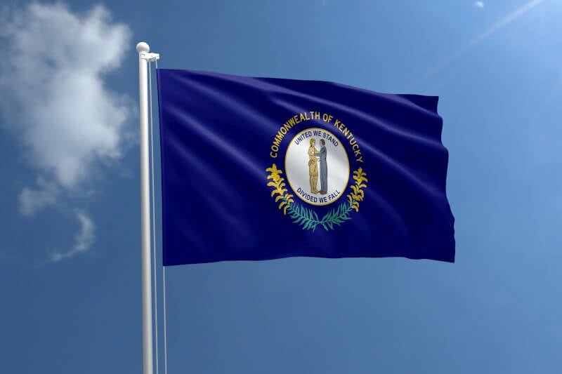 Kentucky Nylon Outdoor Flag - Action Flag