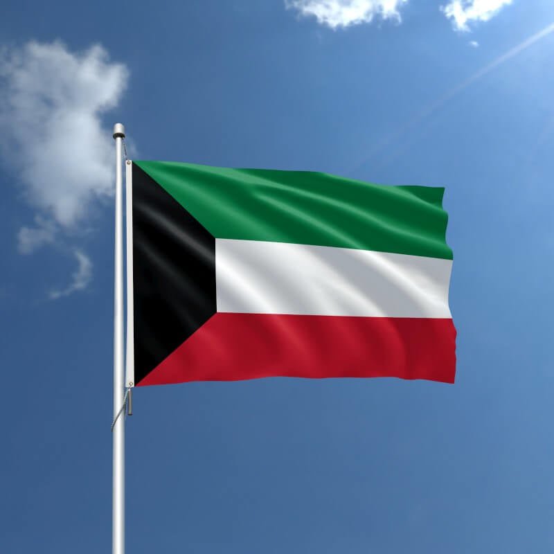 Kuwait Nylon Outdoor Flag - Action Flag