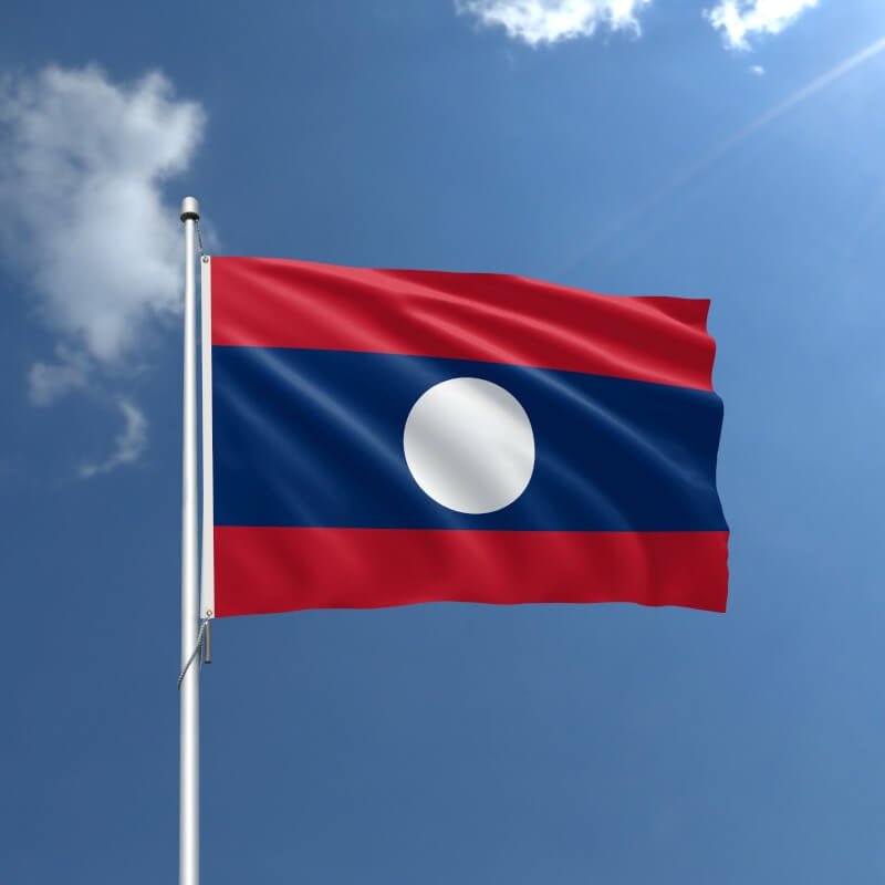 Laos Nylon Outdoor Flag - Action Flag