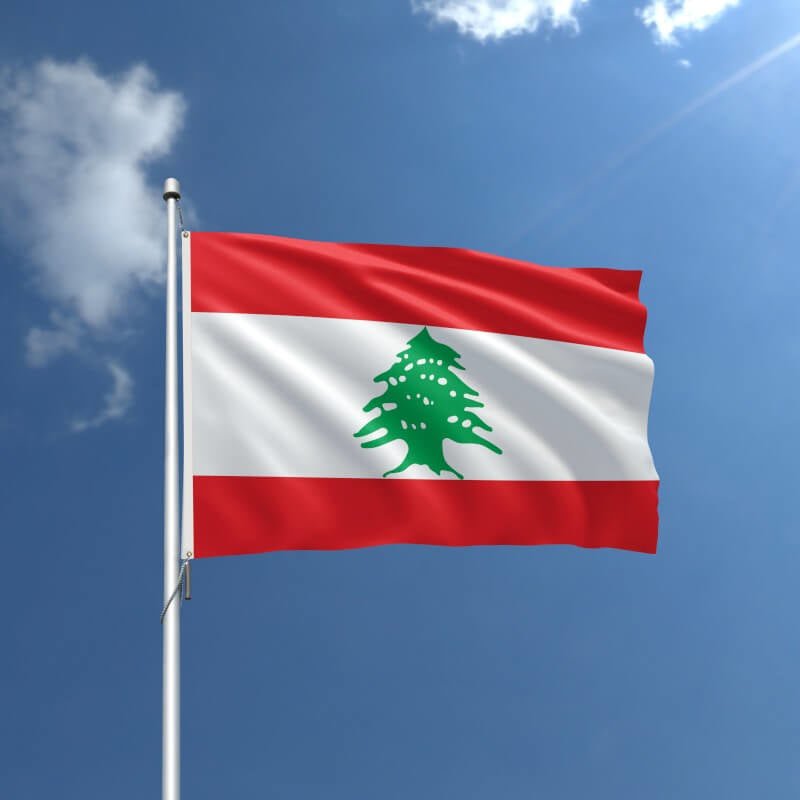 Lebanon Nylon Outdoor Flag - Action Flag