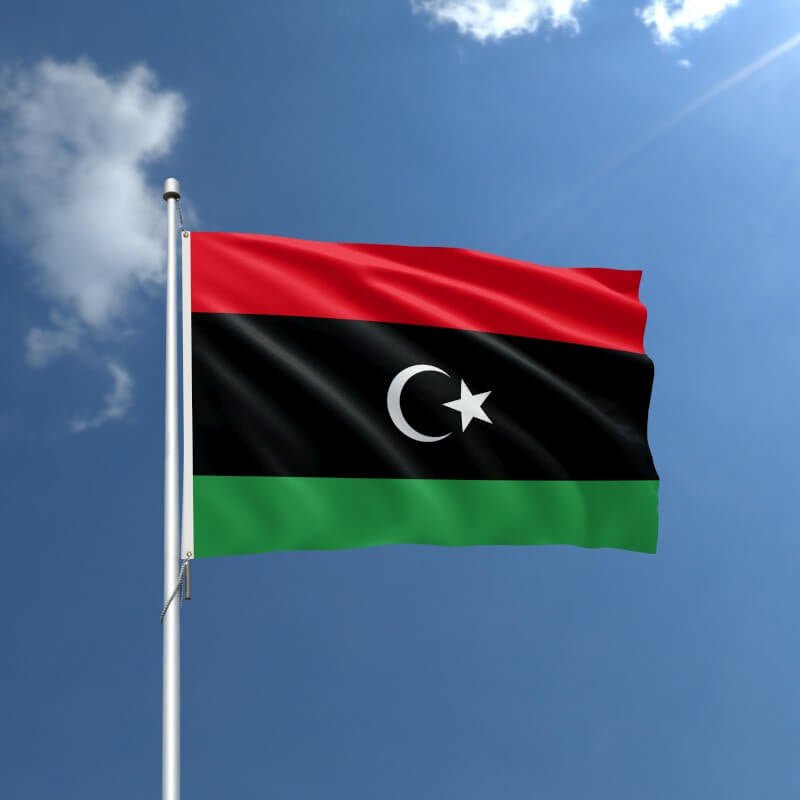 Libya Nylon Outdoor Flag - Action Flag