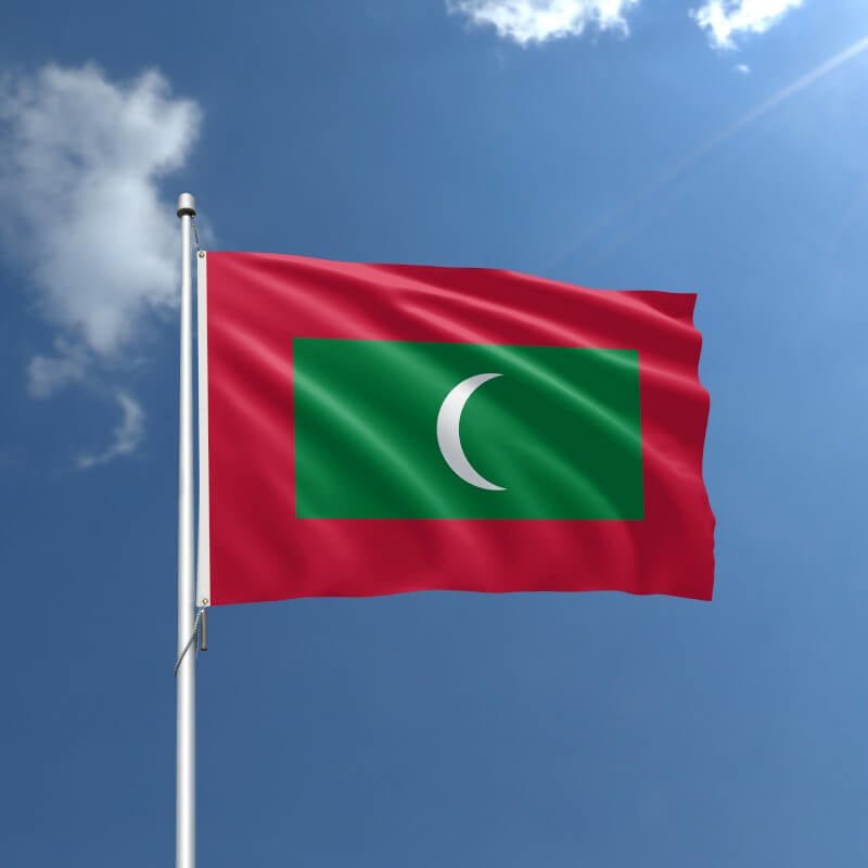 Maldives Nylon Outdoor Flag - Action Flag