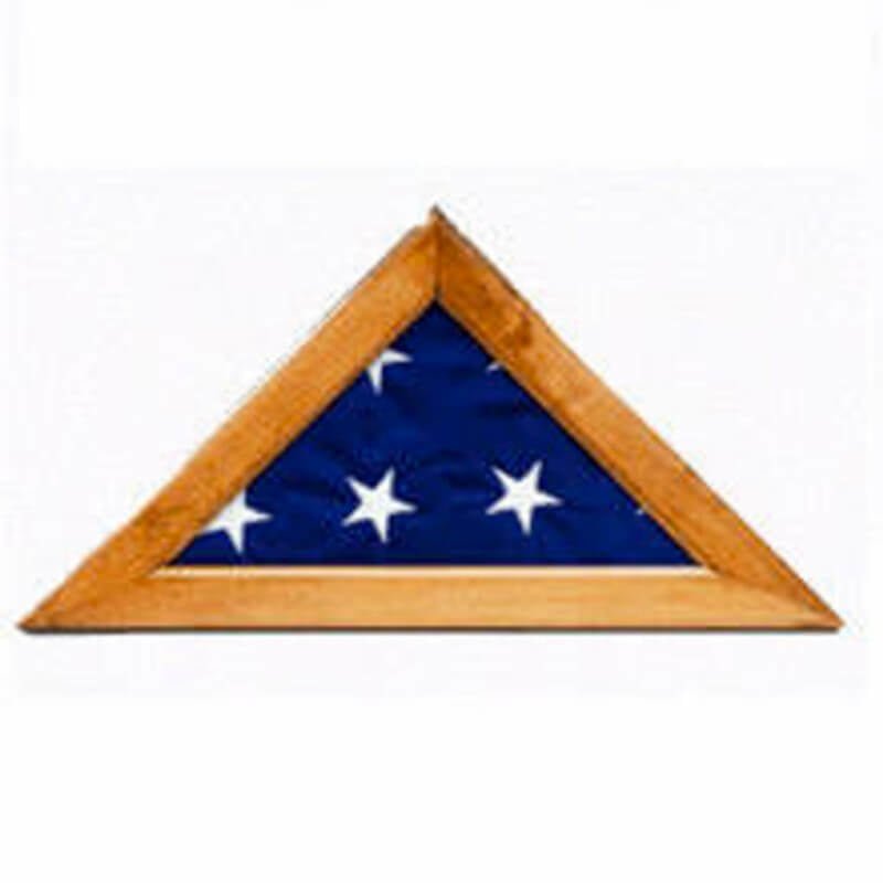 Maple Hardwood Memorial Flag Case - Action Flag
