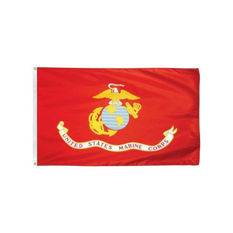 Marine Corps USMC 2 - Ply Heavyweight PolyMax Outdoor Flag - Action Flag