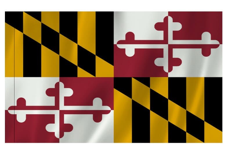 Maryland Nylon Indoor/Outdoor Flag with Sleeve - Action Flag