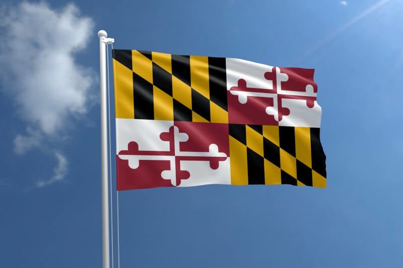 Maryland Nylon Outdoor Flag - Action Flag