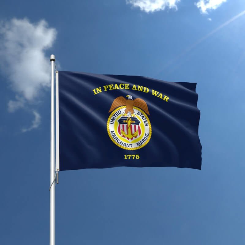 Merchant Marines Military Service Nylon Outdoor Flag - Action Flag