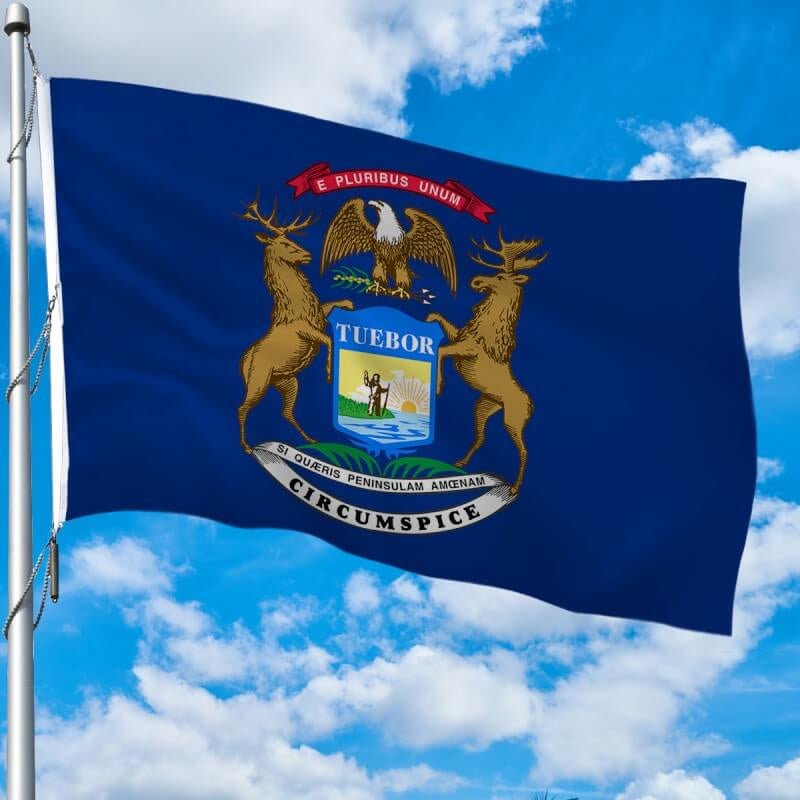 Michigan Heavy Weight Poly - Max Outdoor Flag - Action Flag