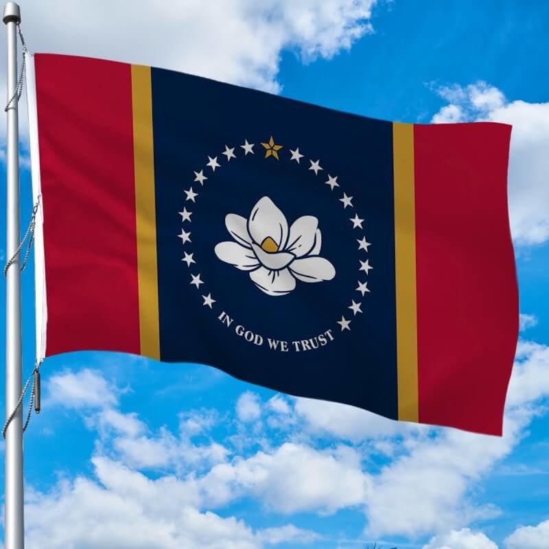 Mississippi Heavy Weight Poly - Max Outdoor Flag - Action Flag