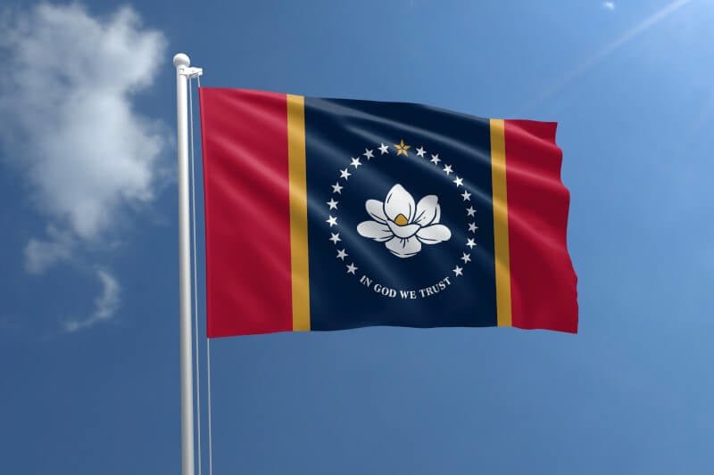 Mississippi Nylon Outdoor Flag - Action Flag