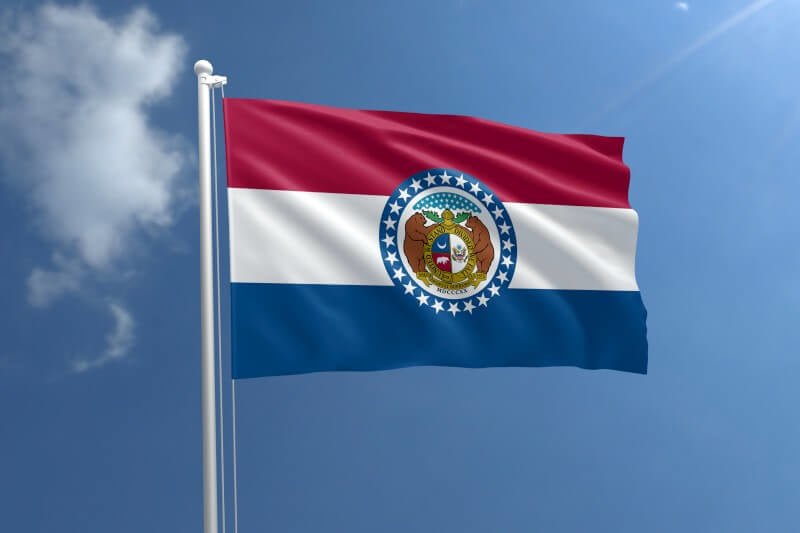 Missouri Nylon Outdoor Flag - Action Flag