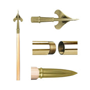 Natural Oak Guidon Pole Set - Action Flag